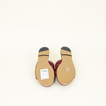 Gucci Burgundy Horsebit Flat Slides 41