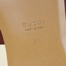 Gucci Burgundy Horsebit Flat Slides 41