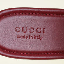 Gucci Burgundy Horsebit Flat Slides 41