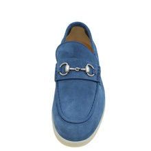 Gucci Blue Horsebit Suede Men's Loafer 8.5