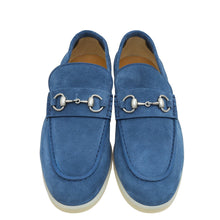 Gucci Blue Horsebit Suede Men's Loafer 8.5