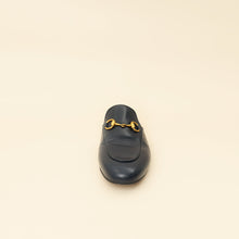 Gucci Navy Blue Princetown Mules 35.5