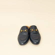 Gucci Navy Blue Princetown Mules 35.5