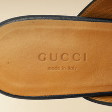 Gucci Navy Blue Princetown Mules 35.5