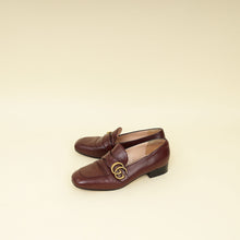 Gucci Burgundy GG Marmont Loafers 36.5