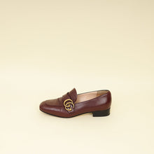 Gucci Burgundy GG Marmont Loafers 36.5