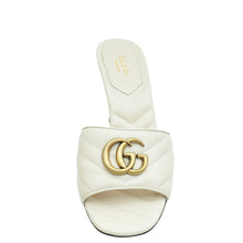 Gucci Ivory GG Marmont Slide Heeled Mules 36.5
