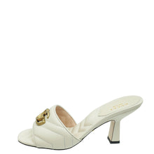 Gucci Ivory GG Marmont Slide Heeled Mules 36.5