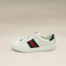 Gucci White Ace With Web Trainer Sneaker 36.5