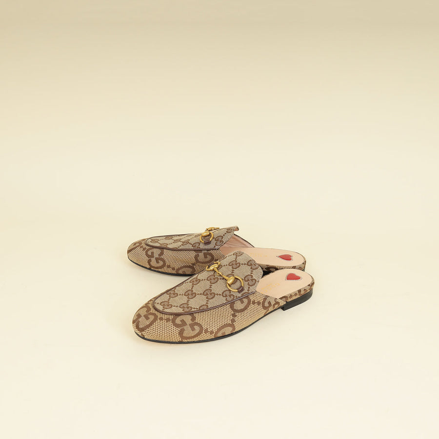 Gucci Ebony GG Princetown Mules 36.5