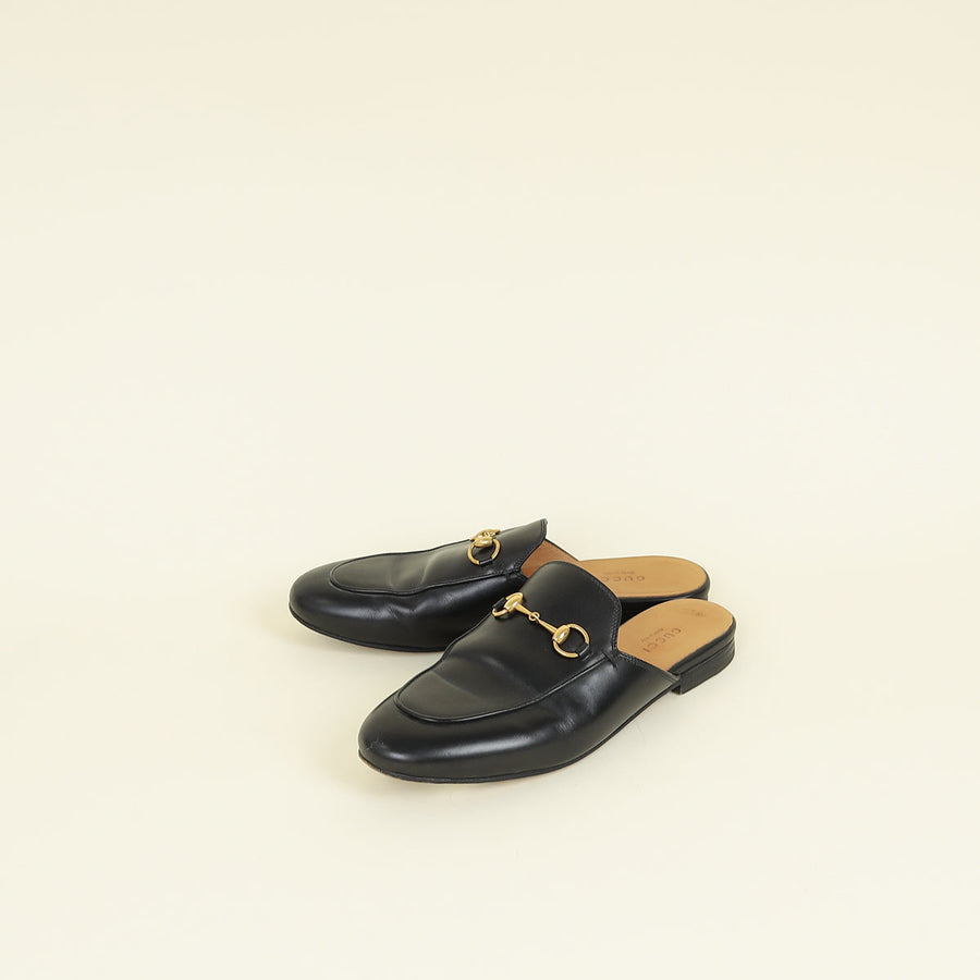 Gucci Black Princetown Mules 37