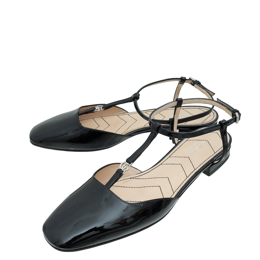 Gucci Black Double G Ballet Flats 37