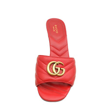 Gucci Red GG Marmont Slide Mules Sandal 38