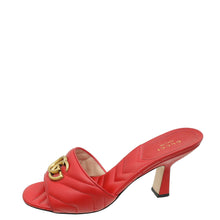 Gucci Red GG Marmont Slide Mules Sandal 38