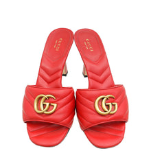 Gucci Red GG Marmont Slide Mules Sandal 38