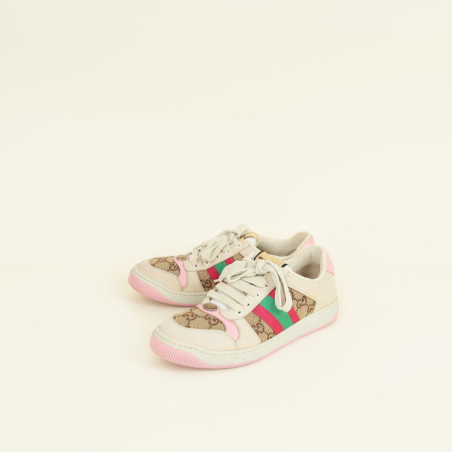 Gucci Multicolor GG Crystal Screener Sneaker 38