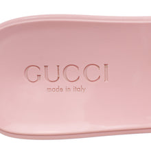 Gucci Light Pink Logo Rubber Slide Sandals 38