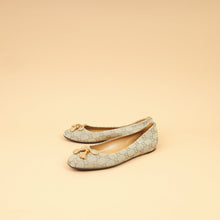 Gucci Bicolor GG Bamboo Tassel Bow Ballerina Flats 38