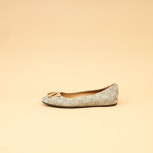 Gucci Bicolor GG Bamboo Tassel Bow Ballerina Flats 38