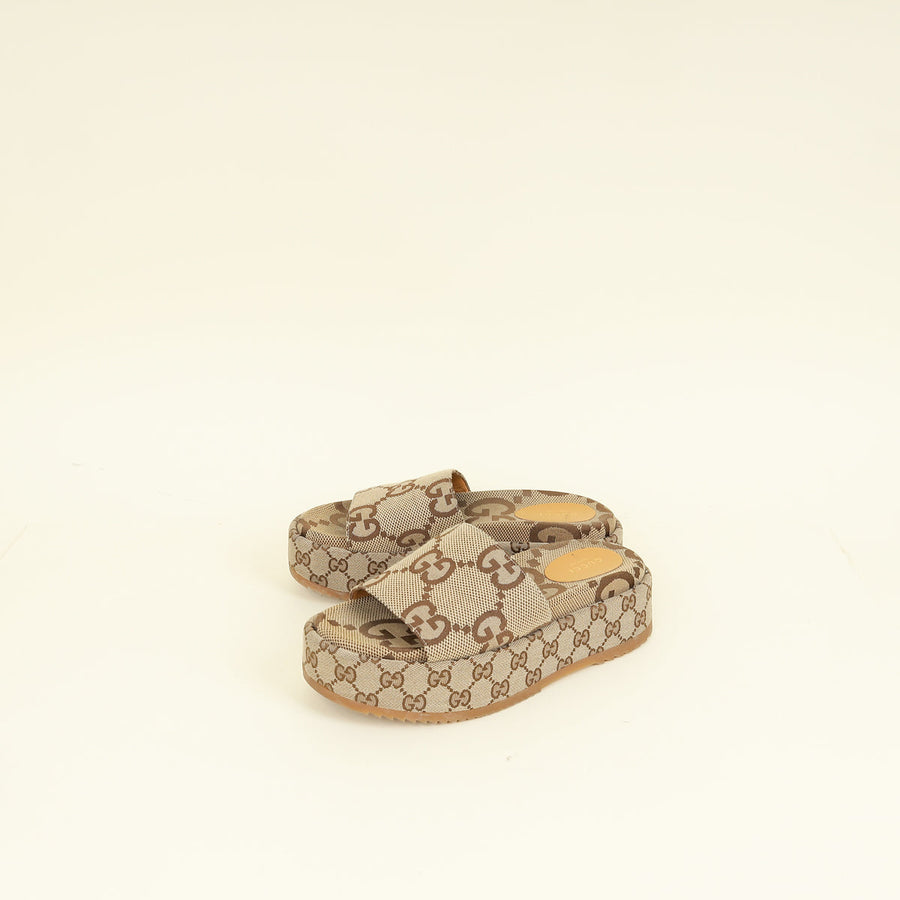 Gucci Bicolor Women's Platform Slide Sandal 38