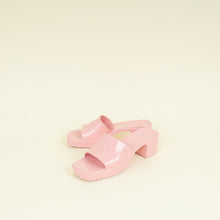 Gucci Pink Logo Rubber Slide Sandal 38