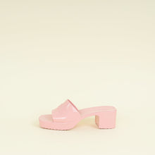 Gucci Pink Logo Rubber Slide Sandal 38