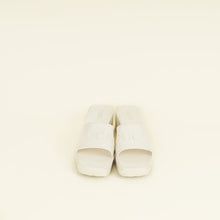 Gucci Ivory White Logo Rubber Slide Sandal 38