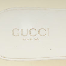 Gucci Ivory White Logo Rubber Slide Sandal 38