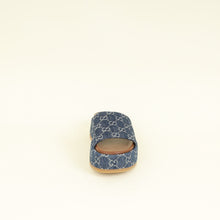 Gucci Blue Denim Platform Slide Sandals 38