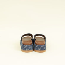 Gucci Blue Denim Platform Slide Sandals 38