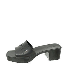 Gucci Black Logo Slide Rubber Sandals 38
