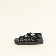 Gucci Black Crystal GG Dad Sandals 38