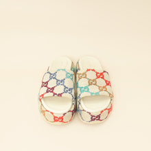 Gucci Beige GG Multicolor Jacquard Platform Slide 39
