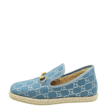 Gucci Denim Blue GG Fria Horsebit Loafers 39
