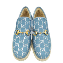 Gucci Denim Blue GG Fria Horsebit Loafers 39