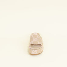 Gucci Beige Pink Jumbo GG Platform Slide Sandal 39