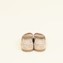 Gucci Beige Pink Jumbo GG Platform Slide Sandal 39