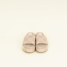 Gucci Beige Pink Jumbo GG Platform Slide Sandal 39