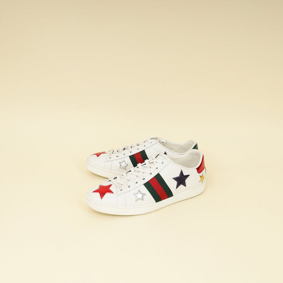 Gucci Multicolor Ace Star-Embroidered Sneakers 39