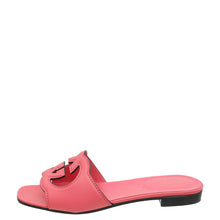 Gucci Dark Pink Interlocking G Cut-out Slide Sandals 39