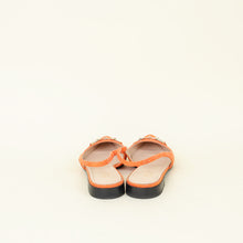 Gucci Orange GG Horsebit Slingback Flat 40