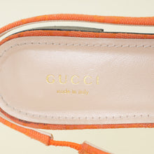 Gucci Orange GG Horsebit Slingback Flat 40