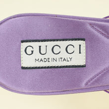 Gucci Purple Horsebit Crystal Satin Mules 42