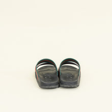 Gucci Tricolor Web Agrado Rubber Double Strap Stripe Sandal 6