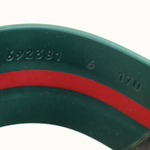 Gucci Tricolor Web Agrado Rubber Double Strap Stripe Sandal 6
