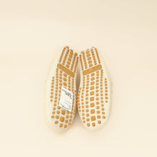 Gucci White Cream Ayrton Horsebit Web Driving Loafer 8.5
