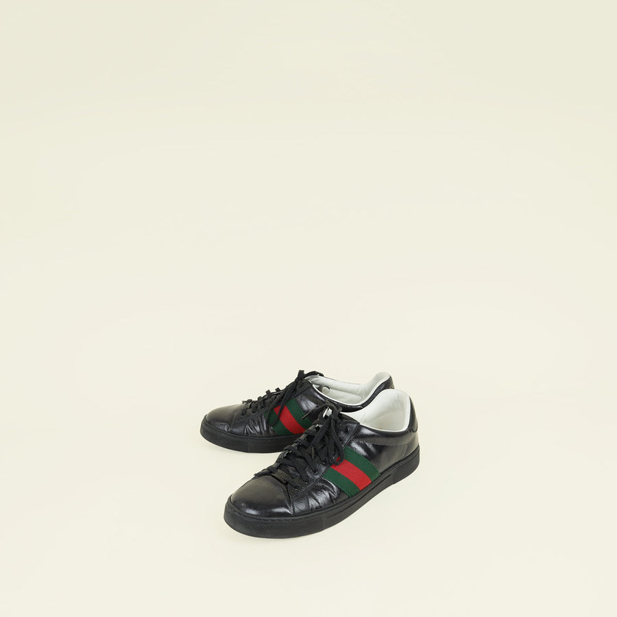 Gucci Black GG Crystal Ace Sneaker 10