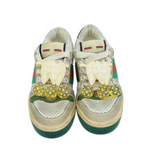 Gucci Dusty White Cherries Screener Sneakers 34
