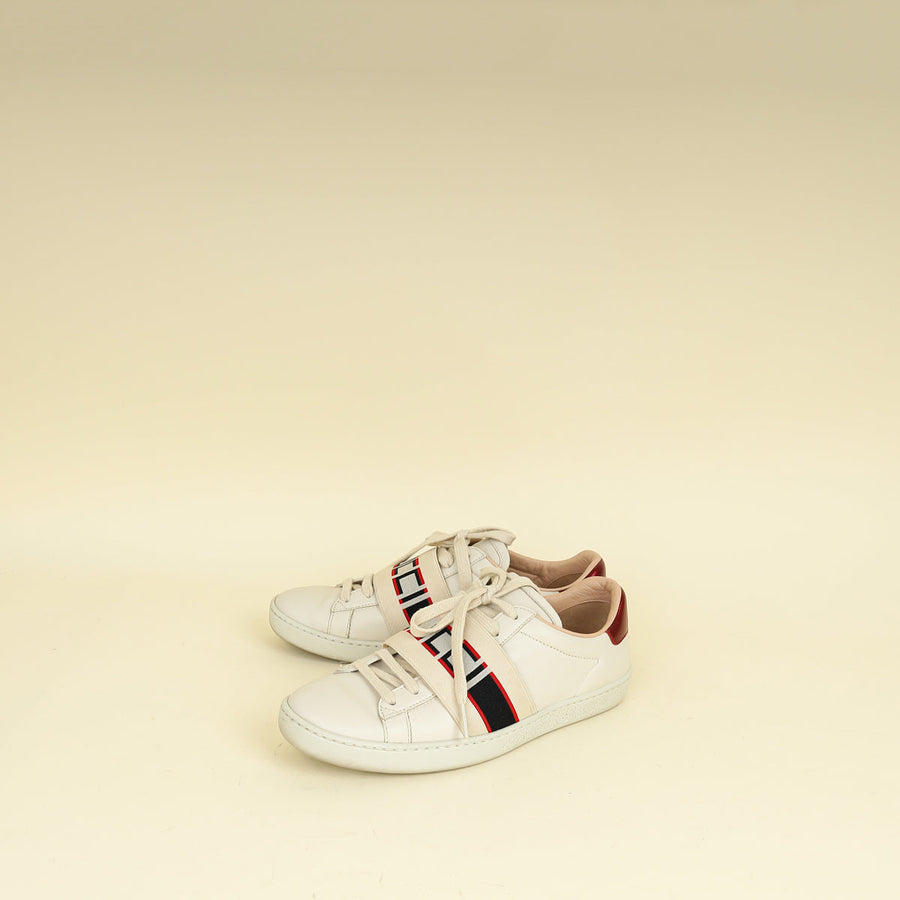 Gucci Bicolor Stripe Womens New Ace Sneakers 35.5