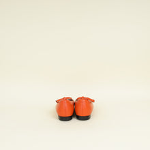 Gucci Orange Double G T-Ankle Strap Ballet Flats 36.5